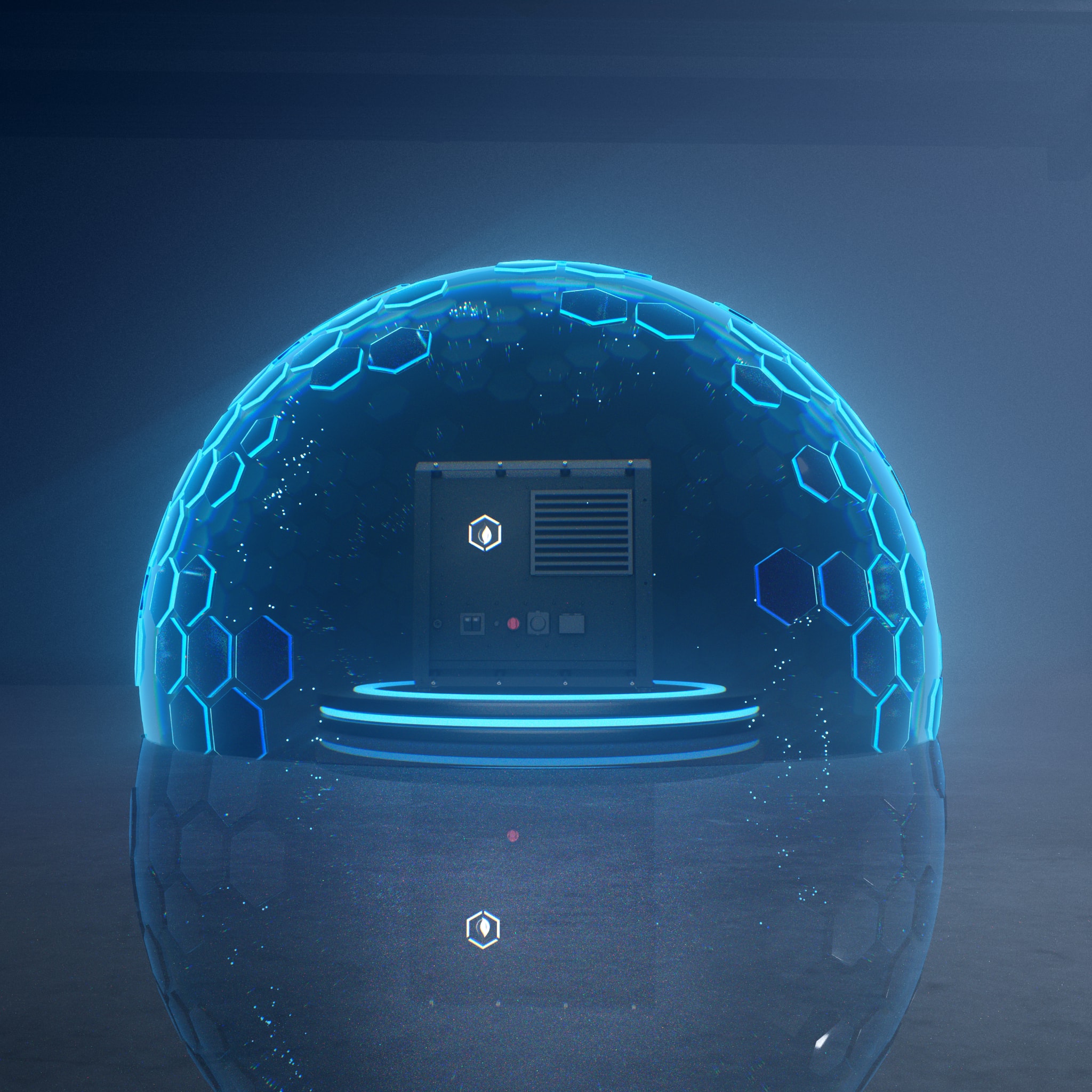 WaterCube 10 with solar support outdoors