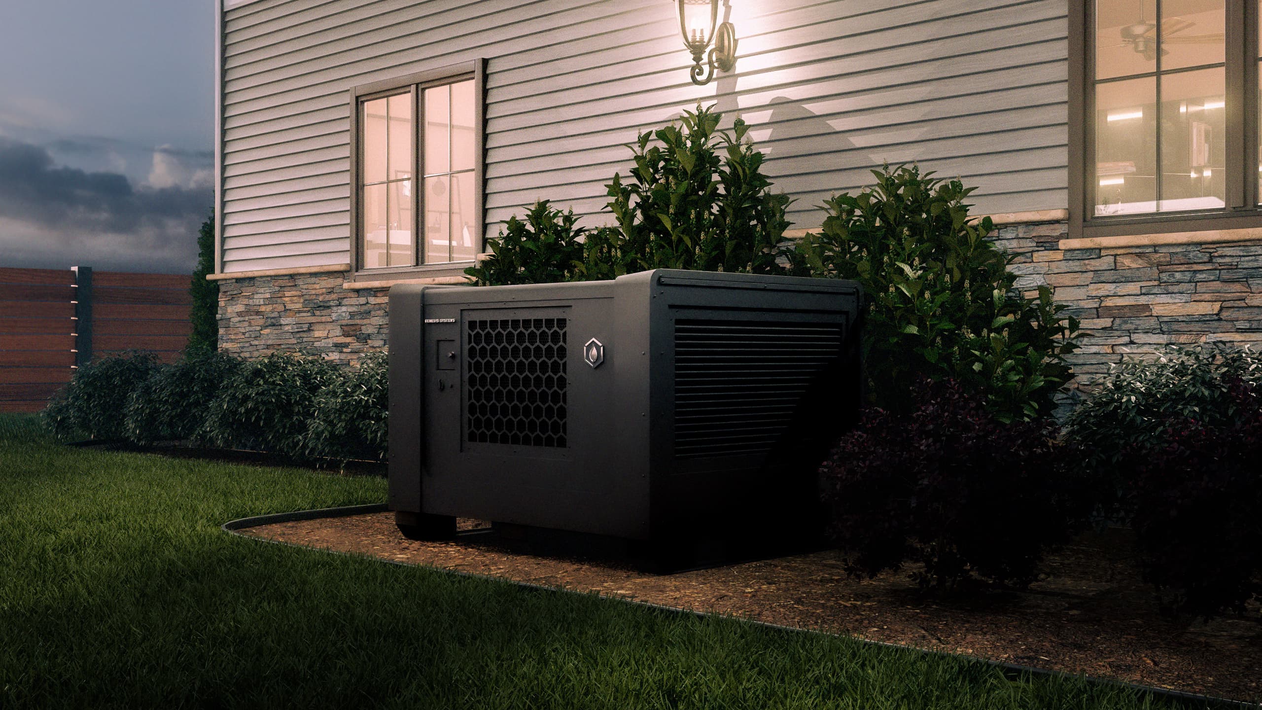 At 63 × 52 × 44 inches, the WaterCube 100 is designed to sit cleanly against a home or building exterior. Available in Black and Tan to complement your property. Built to last and built to stay an integral part of your home.