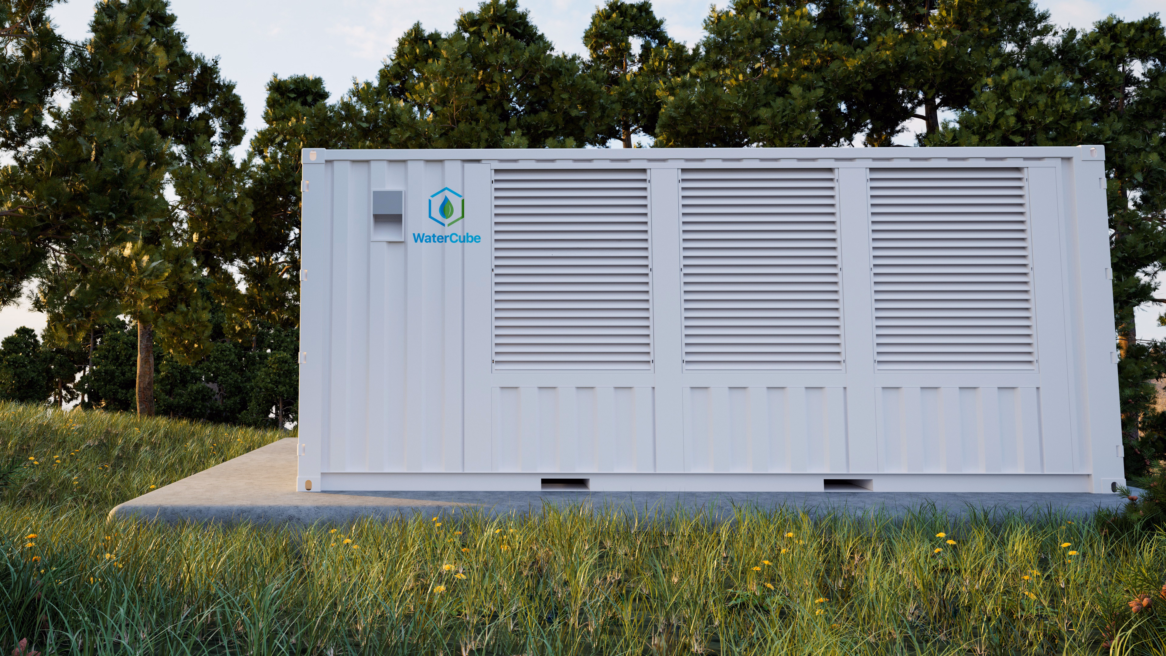 The WaterCube 1000 runs on 480V 3-phase power at 52kW and 150A, designed to integrate directly into existing industrial and commercial electrical infrastructure without special retrofits.